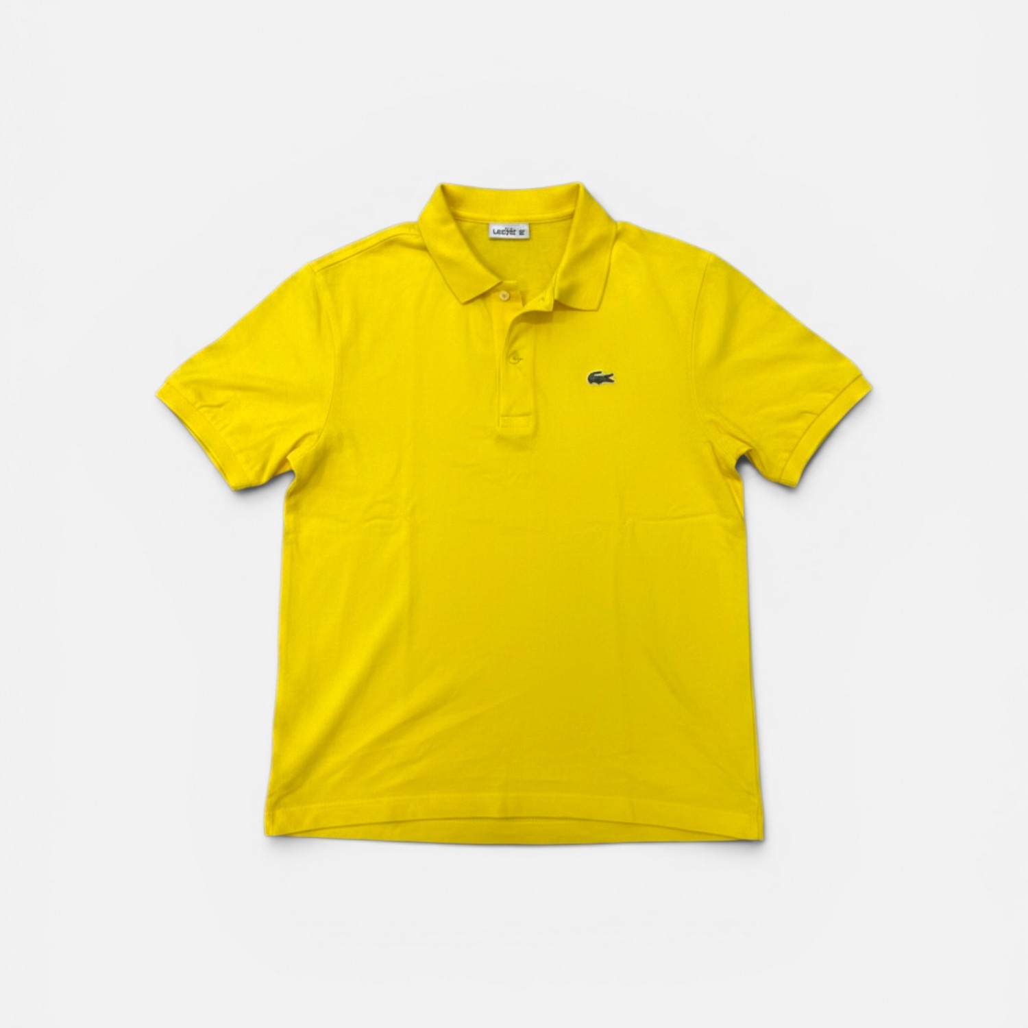 Lacoste Κίτρινη Ανδρική Μπλούζα Polo με Κεντημένο Κροκόδειλο